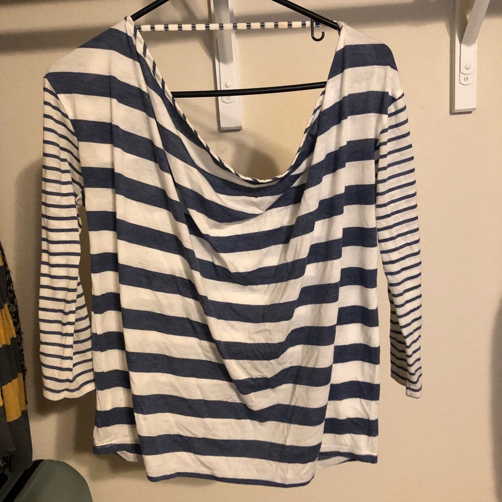 AE Striped Drape Top
